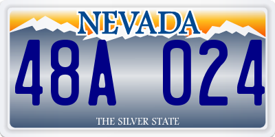 NV license plate 48A024