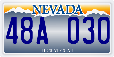 NV license plate 48A030