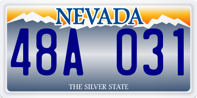 NV license plate 48A031