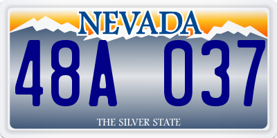 NV license plate 48A037