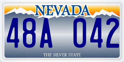 NV license plate 48A042