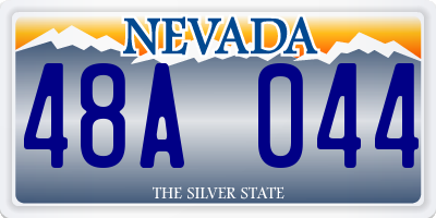 NV license plate 48A044