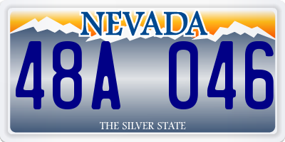 NV license plate 48A046