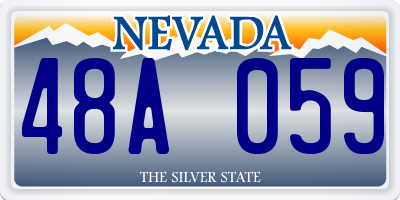 NV license plate 48A059