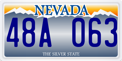 NV license plate 48A063