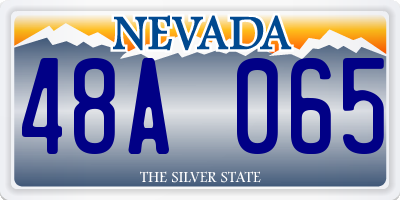 NV license plate 48A065