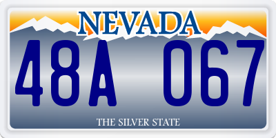 NV license plate 48A067