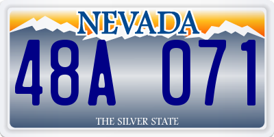 NV license plate 48A071