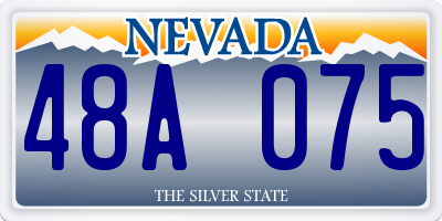 NV license plate 48A075