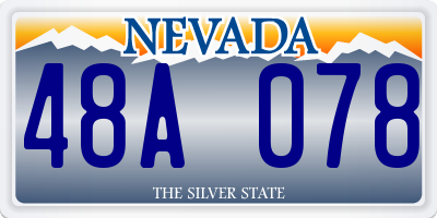 NV license plate 48A078