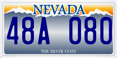 NV license plate 48A080