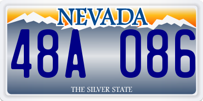 NV license plate 48A086