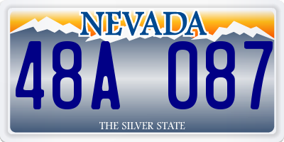 NV license plate 48A087