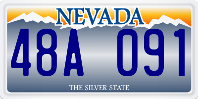 NV license plate 48A091