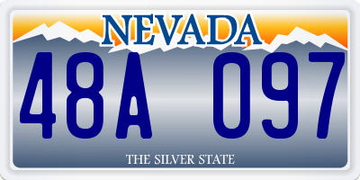 NV license plate 48A097