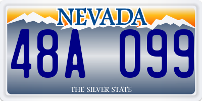 NV license plate 48A099