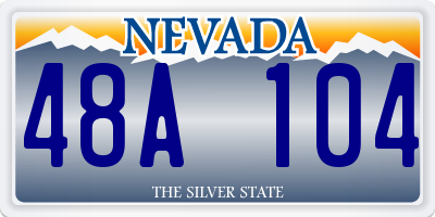 NV license plate 48A104