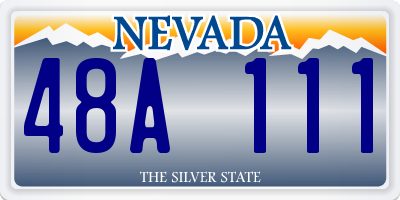 NV license plate 48A111