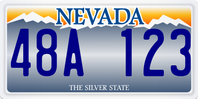 NV license plate 48A123