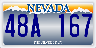 NV license plate 48A167