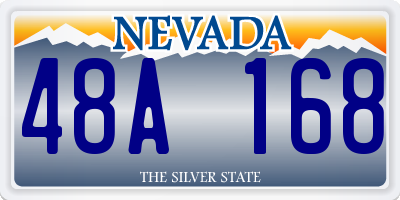 NV license plate 48A168