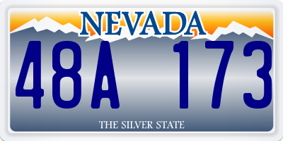 NV license plate 48A173