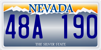 NV license plate 48A190