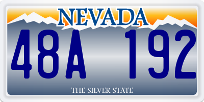 NV license plate 48A192