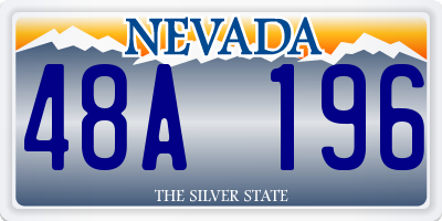 NV license plate 48A196