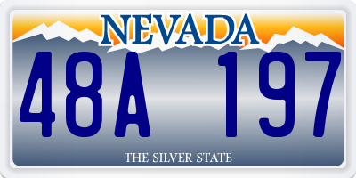 NV license plate 48A197