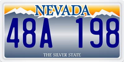 NV license plate 48A198
