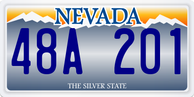 NV license plate 48A201