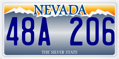 NV license plate 48A206