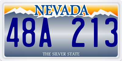 NV license plate 48A213