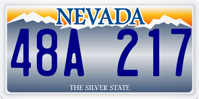 NV license plate 48A217