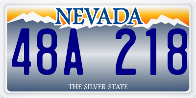 NV license plate 48A218