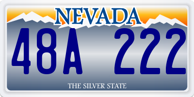 NV license plate 48A222