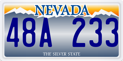 NV license plate 48A233