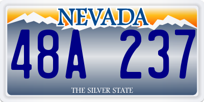 NV license plate 48A237