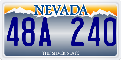 NV license plate 48A240