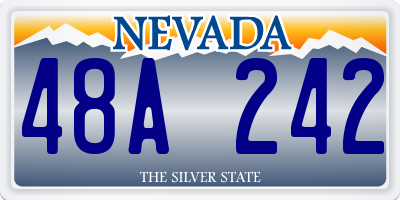 NV license plate 48A242