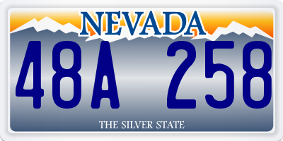 NV license plate 48A258