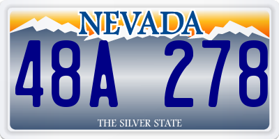 NV license plate 48A278