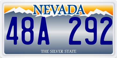 NV license plate 48A292