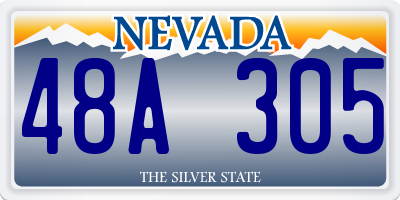 NV license plate 48A305