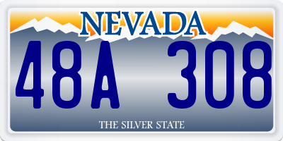 NV license plate 48A308