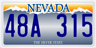 NV license plate 48A315