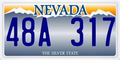 NV license plate 48A317