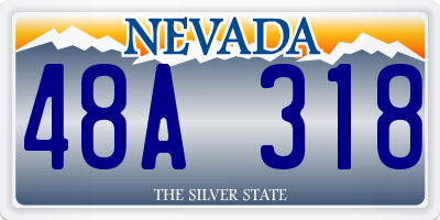 NV license plate 48A318