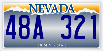 NV license plate 48A321